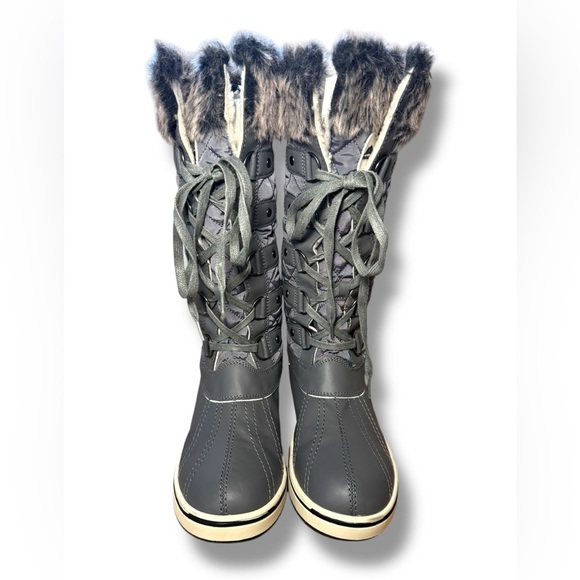 ALEADER Womens Cold Weather Winter Boots, Waterproof, Dark Gray Women’s Size 8.5 - Picture 3 of 9